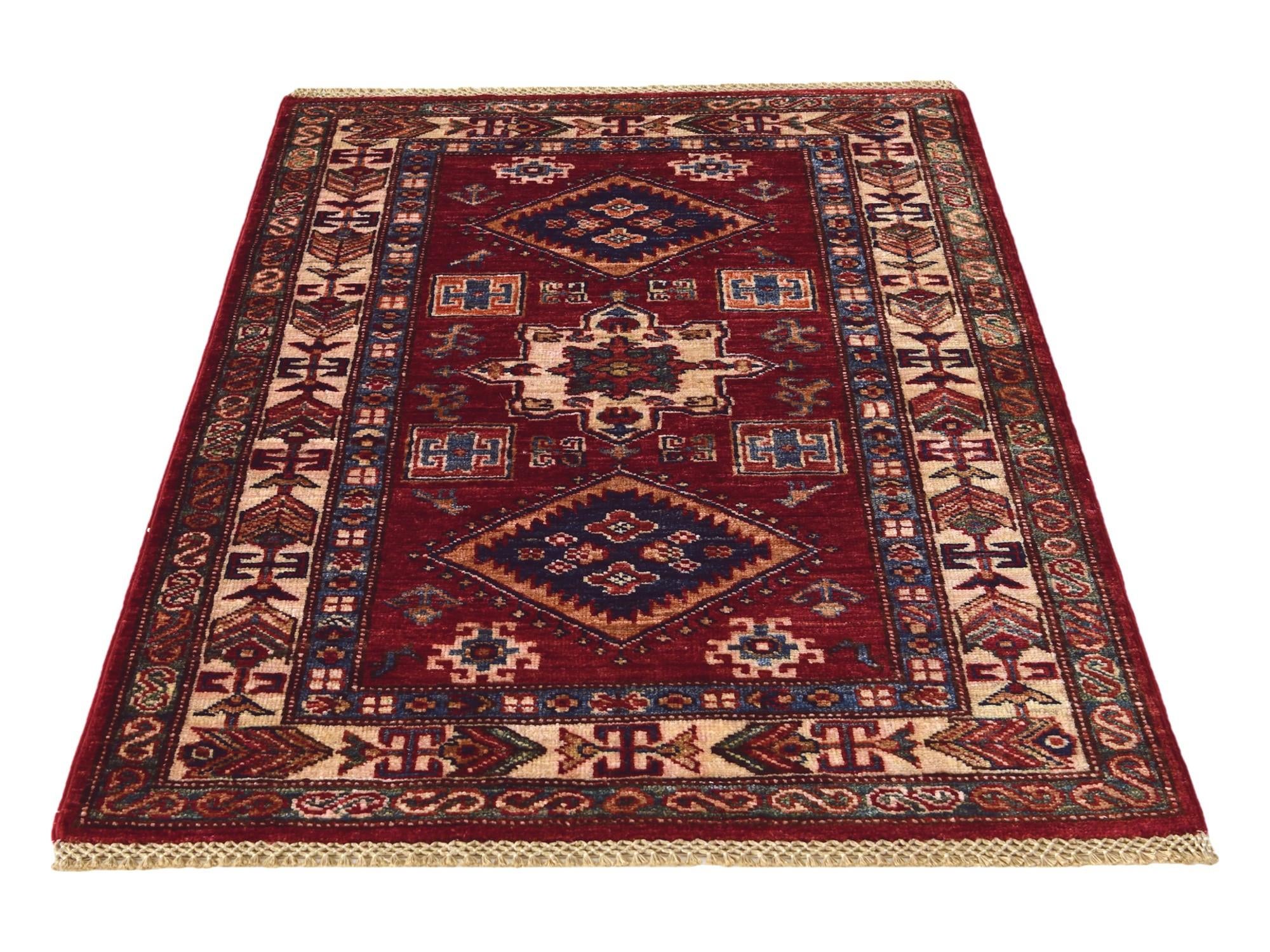 2' 8 x 3' 11 Hand Knotted Kazak Rug