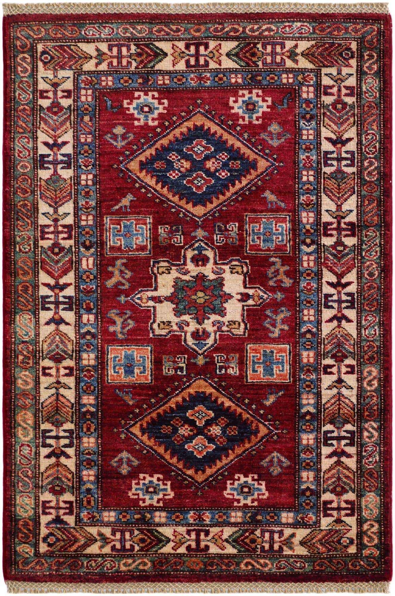 2' 8 x 3' 11 Hand Knotted Kazak Rug