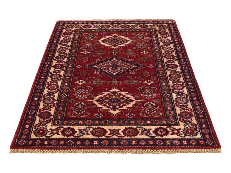 Detail image of 2' 10 x 4' 3 Hand Knotted Kazak Rug