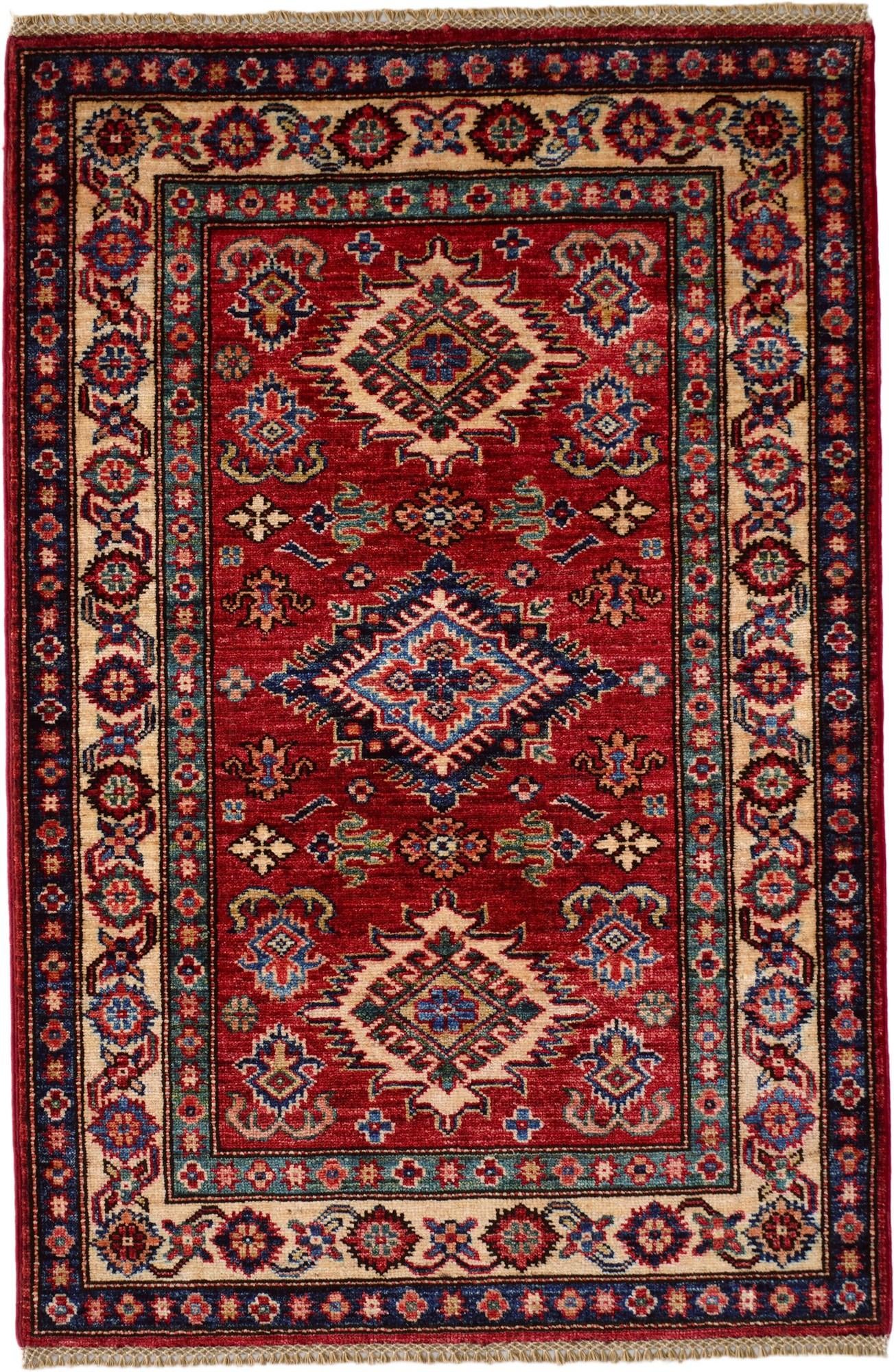 2' 10 x 4' 3 Hand Knotted Kazak Rug