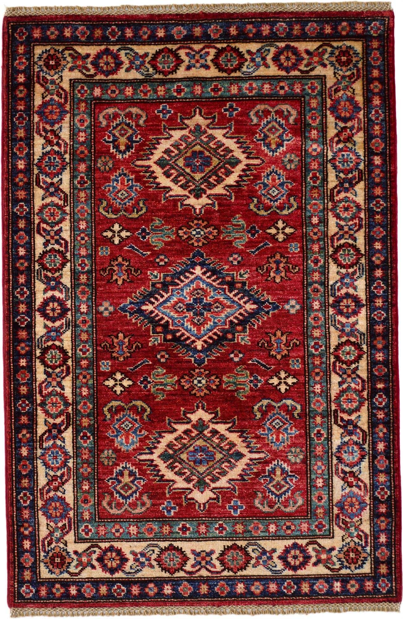 2' 10 x 4' 3 Hand Knotted Kazak Rug