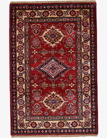 2' 10 x 4' 3 Hand Knotted Kazak Rug
