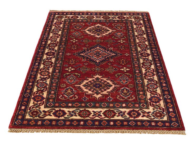 Detail image of 2' 9 x 4' 3 Hand Knotted Kazak Rug