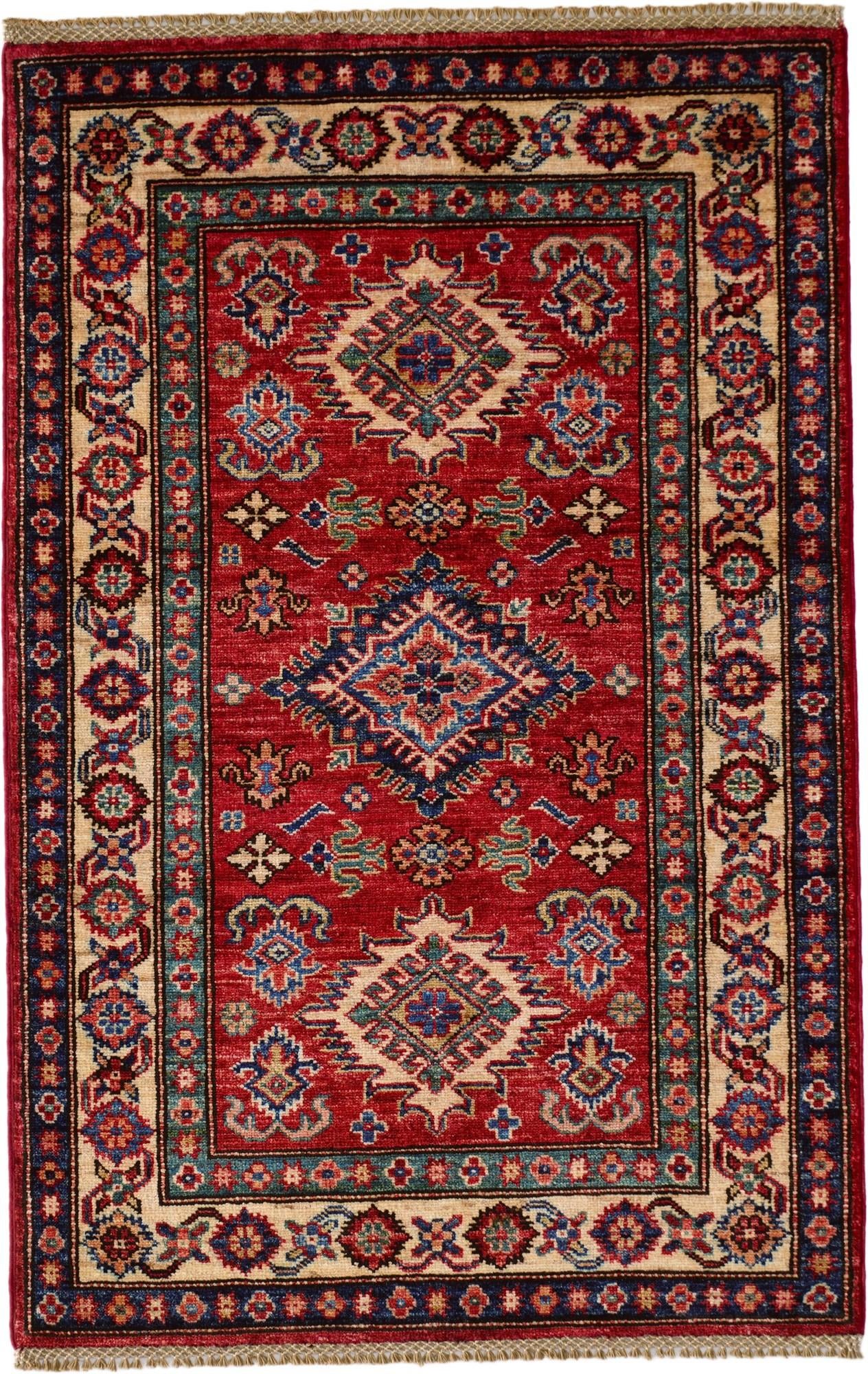2' 9 x 4' 3 Hand Knotted Kazak Rug