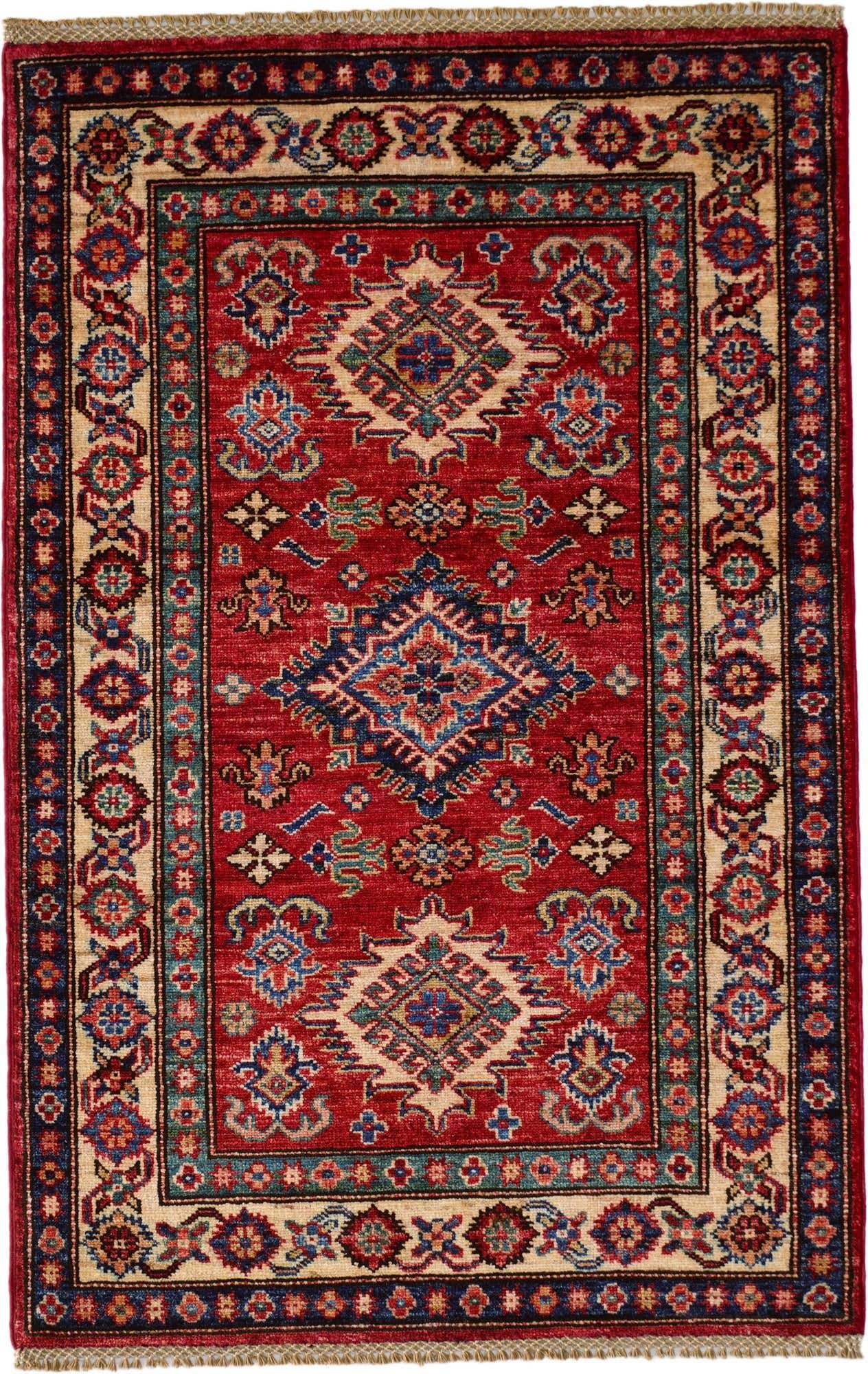 2' 9 x 4' 3 Hand Knotted Kazak Rug