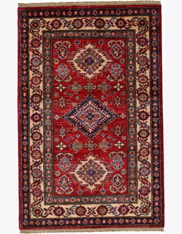 2' 9 x 4' 3 Hand Knotted Kazak Rug
