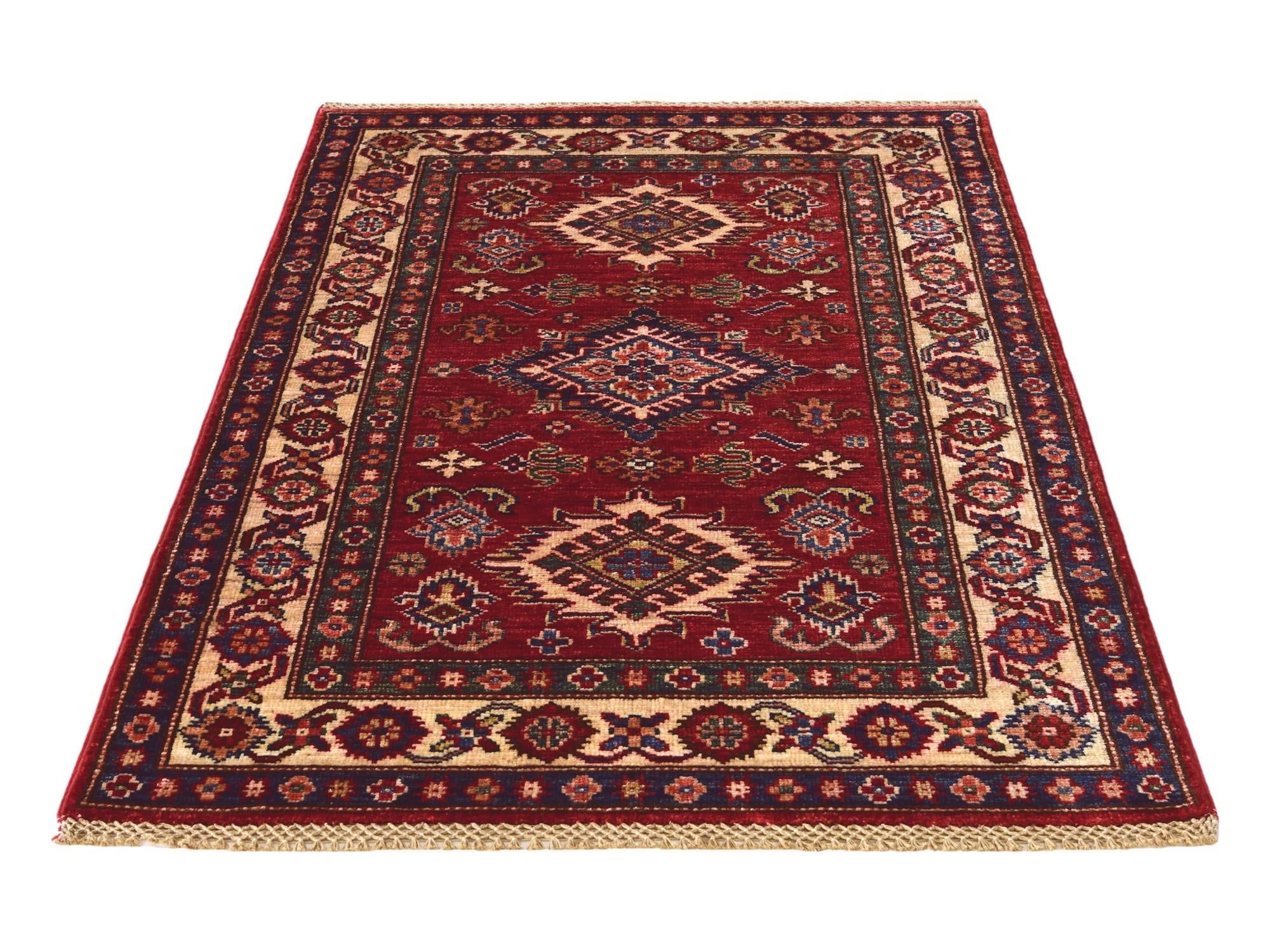 2' 11 x 4' 2 Hand Knotted Kazak Rug