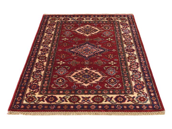 2' 11 x 4' 2 Hand Knotted Kazak Rug