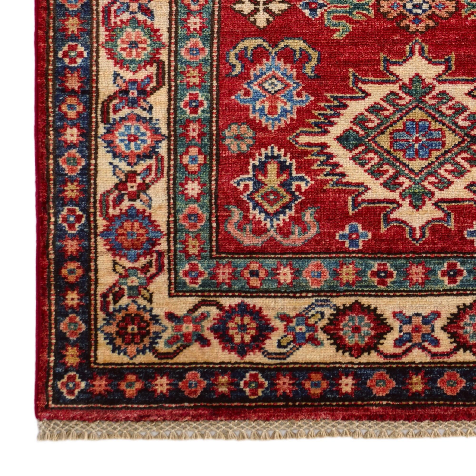 2' 11 x 4' 2 Hand Knotted Kazak Rug