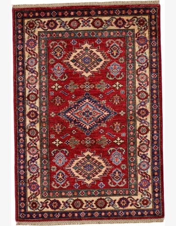 2' 11 x 4' 2 Hand Knotted Kazak Rug