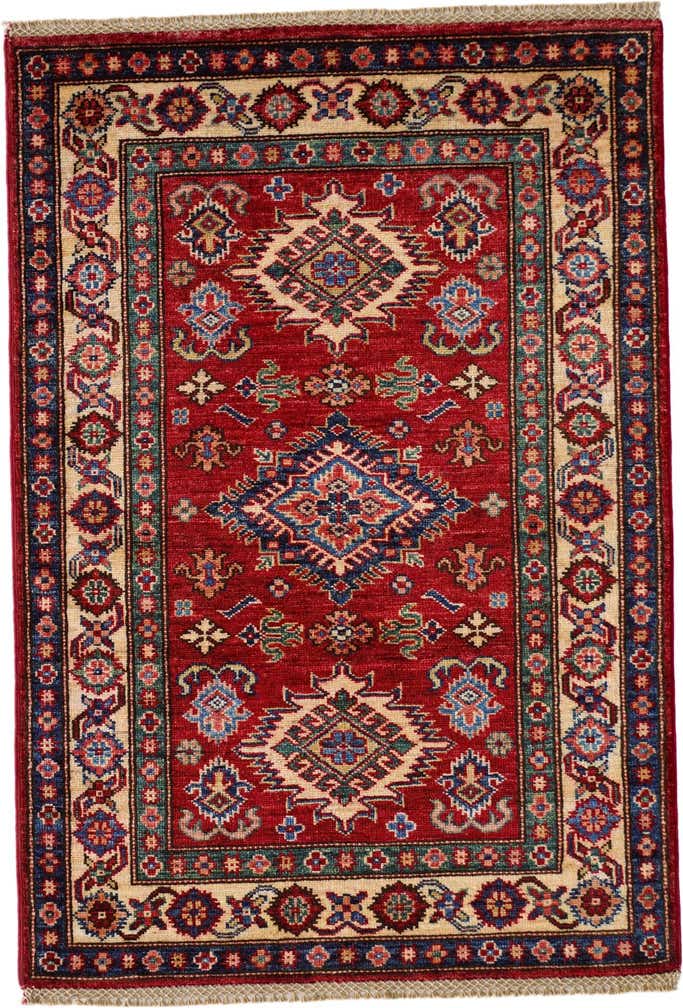 2' 11 x 4' 2 Hand Knotted Kazak Rug
