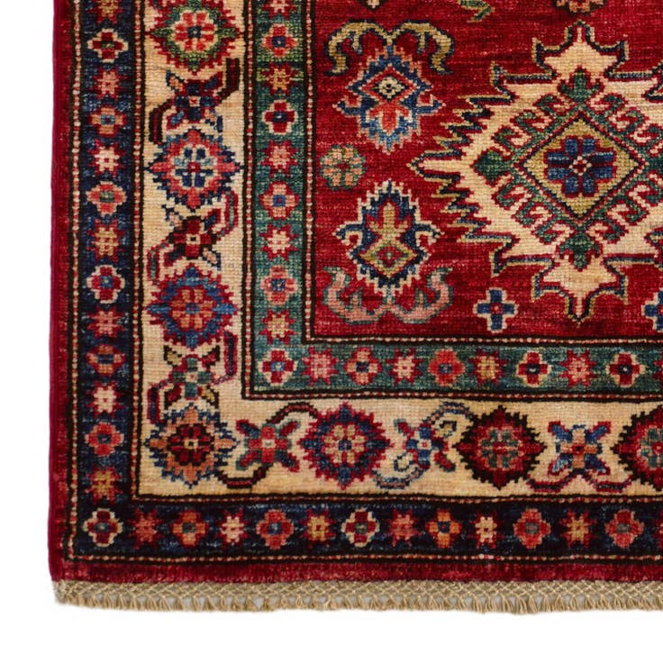 Detail image of 2' 9 x 4' 2 Hand Knotted Kazak Rug