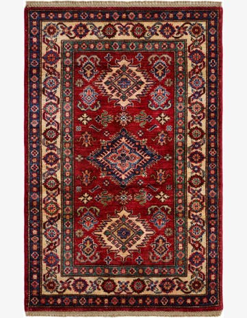 2' 9 x 4' 2 Hand Knotted Kazak Rug