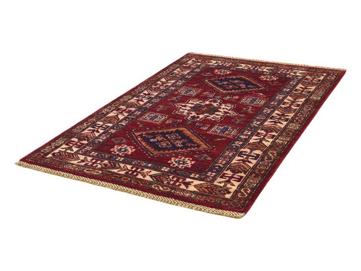Detail image of 2' 8 x 4' Hand Knotted Kazak Rug
