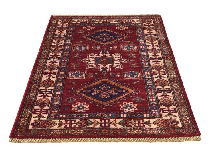 Detail image of 2' 8 x 4' Hand Knotted Kazak Rug