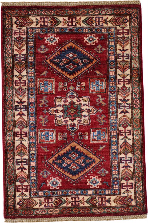 Detail image of 80cm x 120cm Hand Knotted Kazak Rug