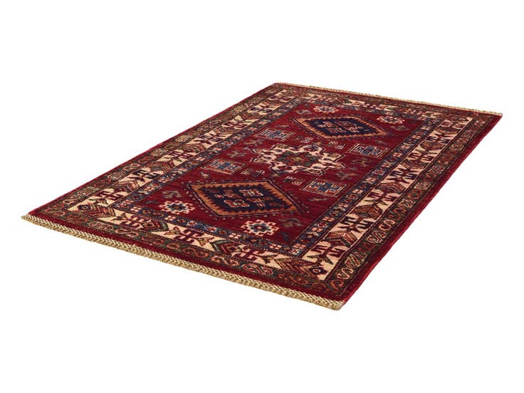 Detail image of 2' 9 x 4' Hand Knotted Kazak Rug