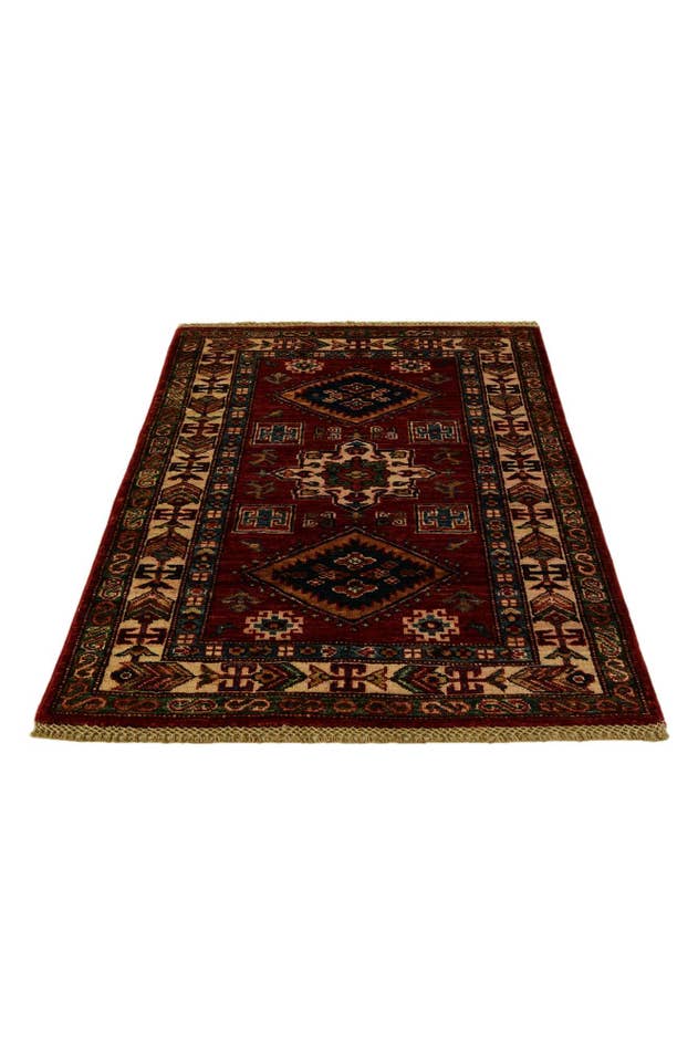Detail image of 2' 9 x 4' Hand Knotted Kazak Rug
