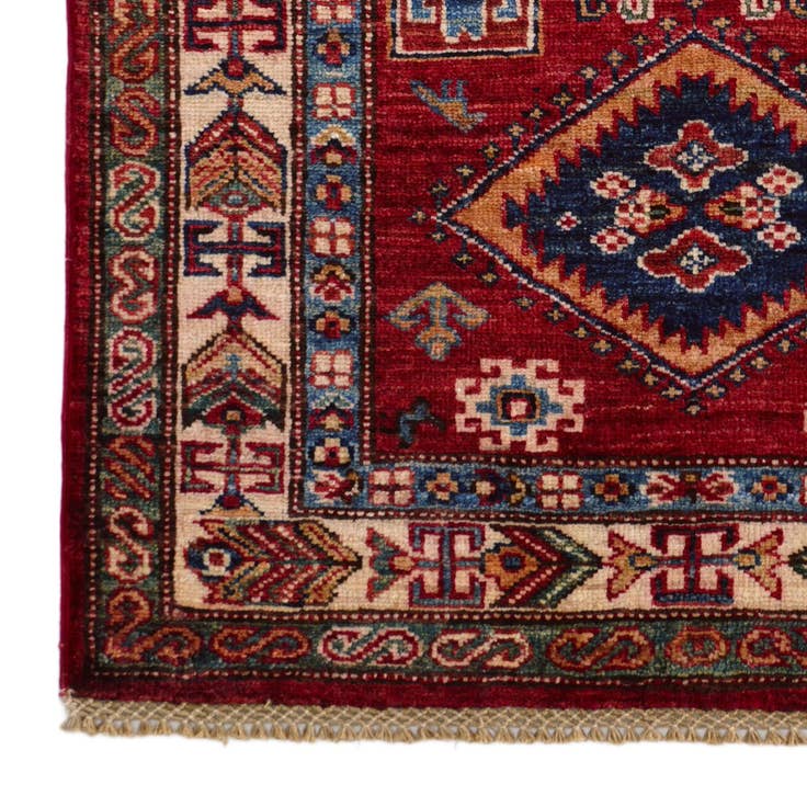 Detail image of 2' 9 x 4' Hand Knotted Kazak Rug