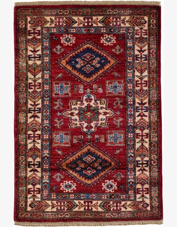 2' 9 x 4' Hand Knotted Kazak Rug
