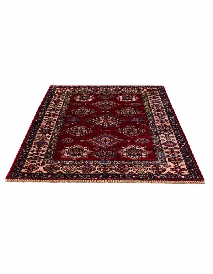 Detail image of 3' 5 x 4' 11 Hand Knotted Kazak Rug