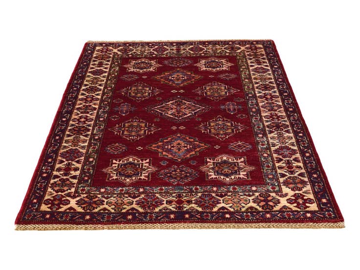 Detail image of 3' 5 x 4' 11 Hand Knotted Kazak Rug