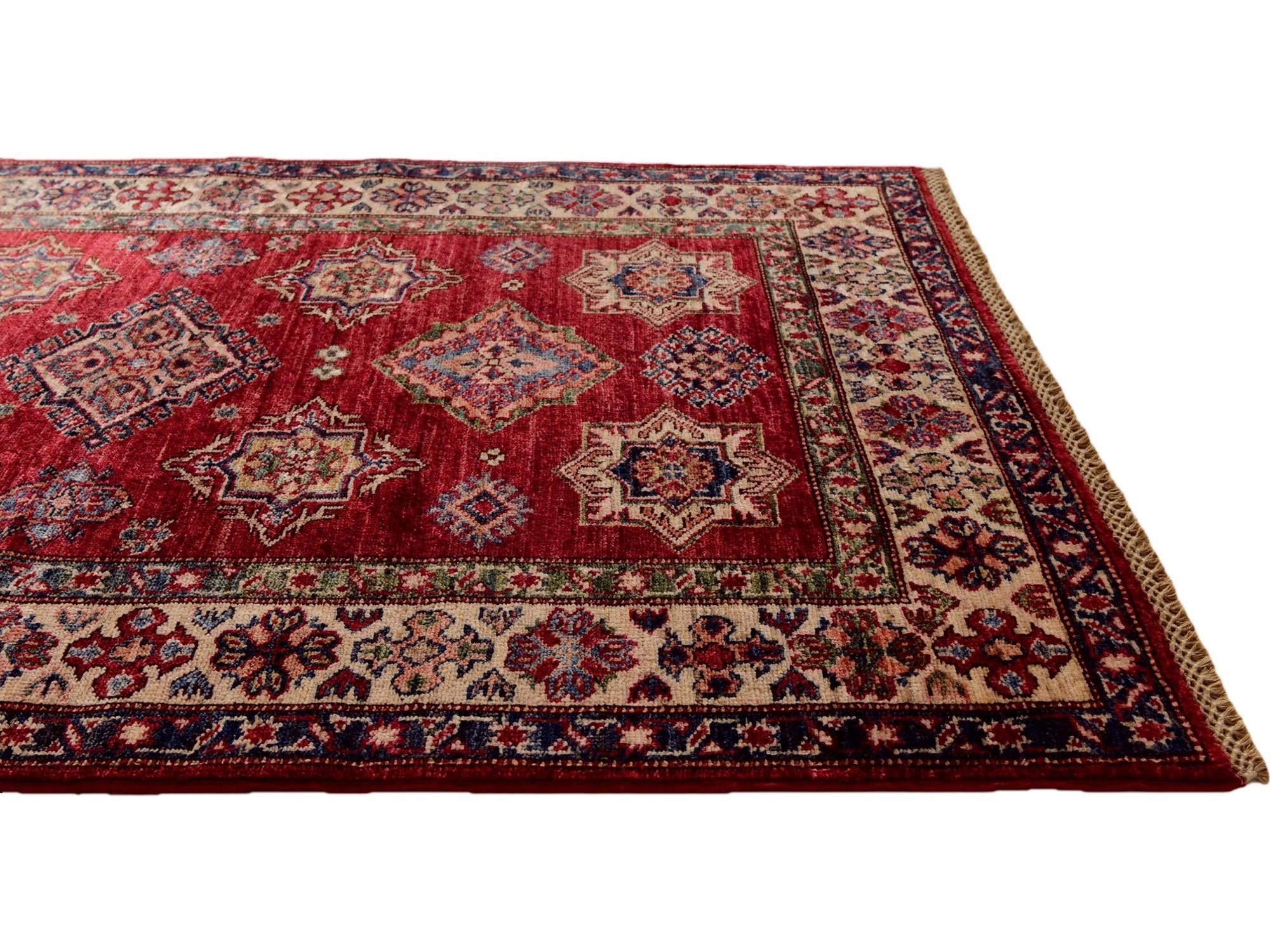3' 5 x 4' 11 Hand Knotted Kazak Rug