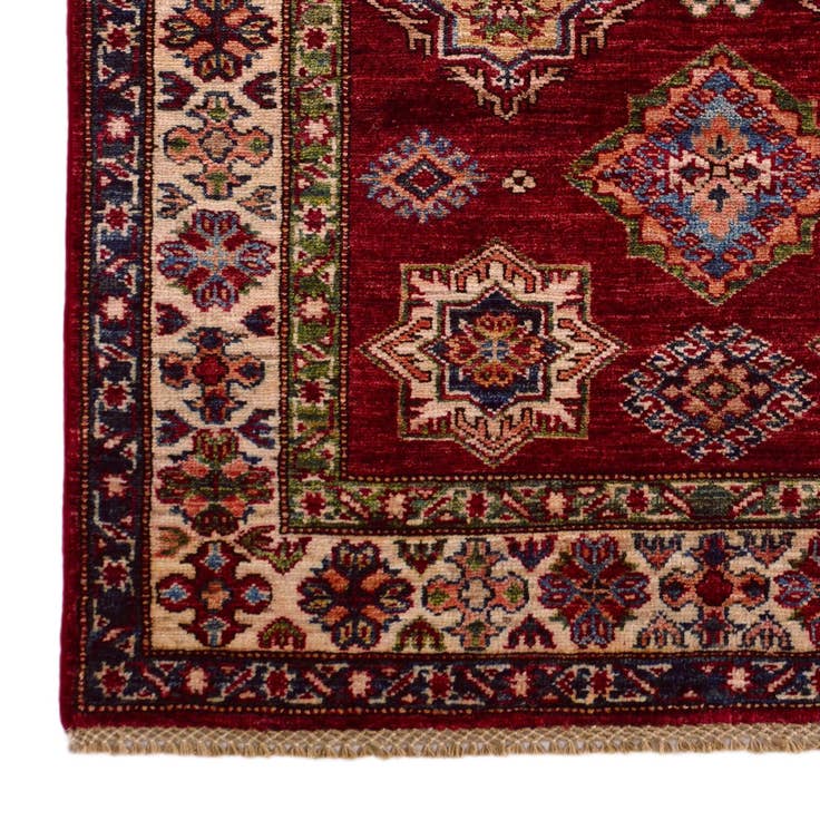 Detail image of 3' 5 x 4' 11 Hand Knotted Kazak Rug