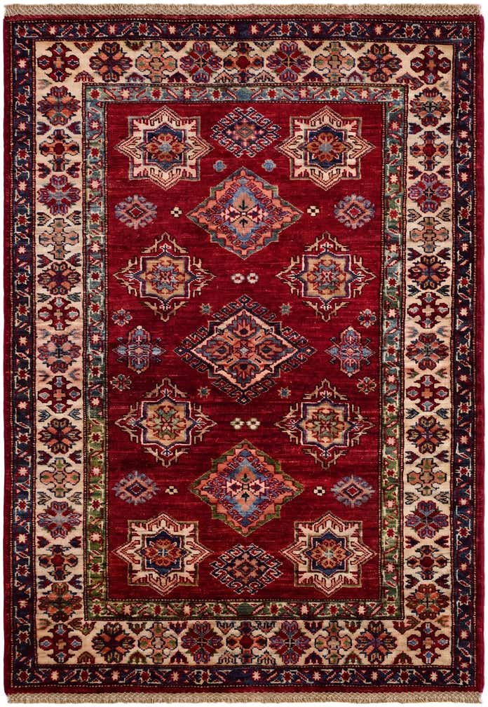 3' 5 x 4' 11 Hand Knotted Kazak Rug