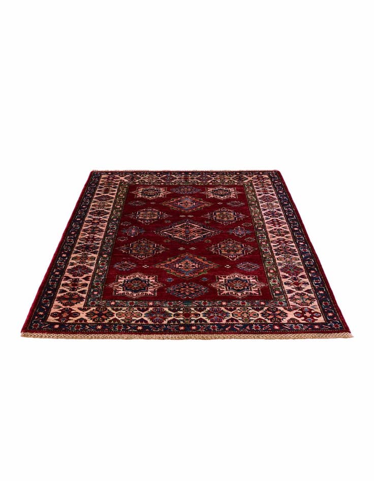 Detail image of 3' 5 x 4' 11 Hand Knotted Kazak Rug