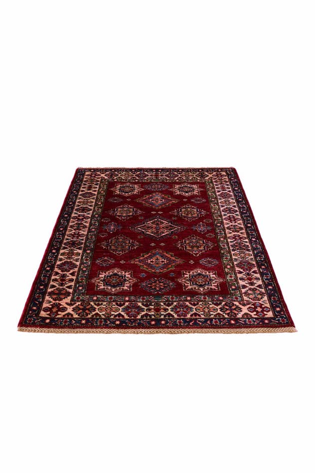 Detail image of 3' 5 x 4' 11 Hand Knotted Kazak Rug