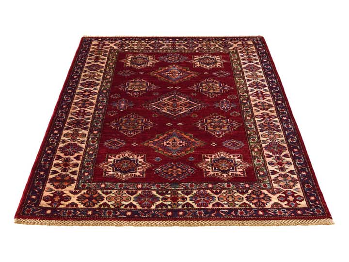 3' 5 x 4' 11 Hand Knotted Kazak Rug