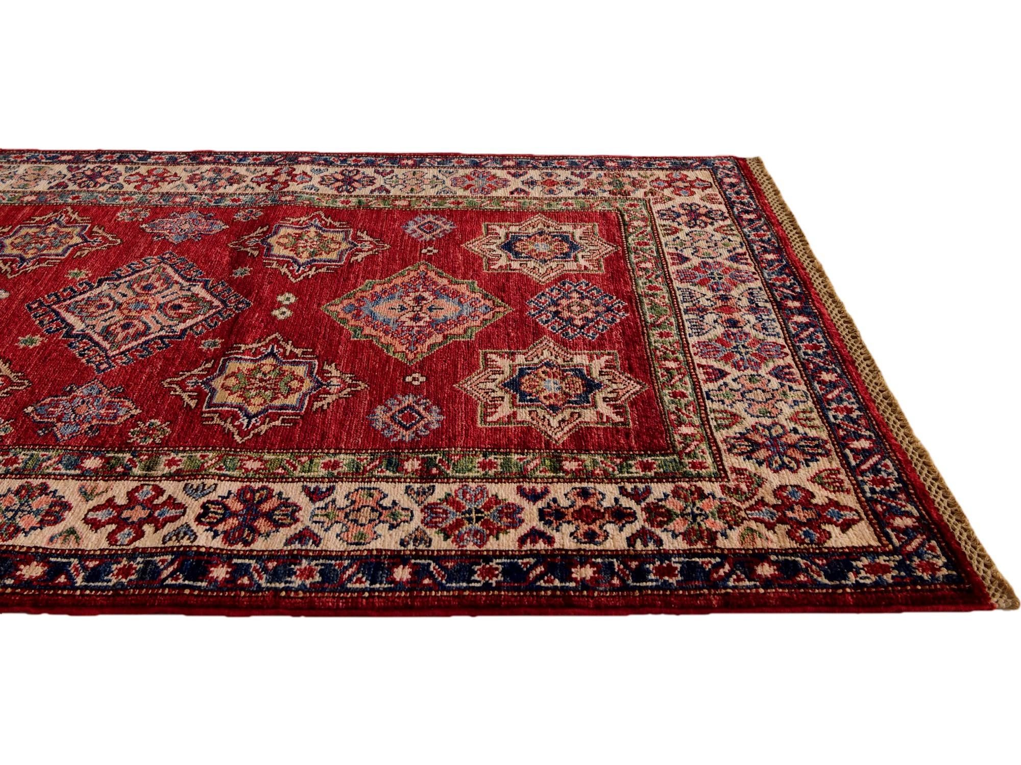 3' 5 x 4' 11 Hand Knotted Kazak Rug