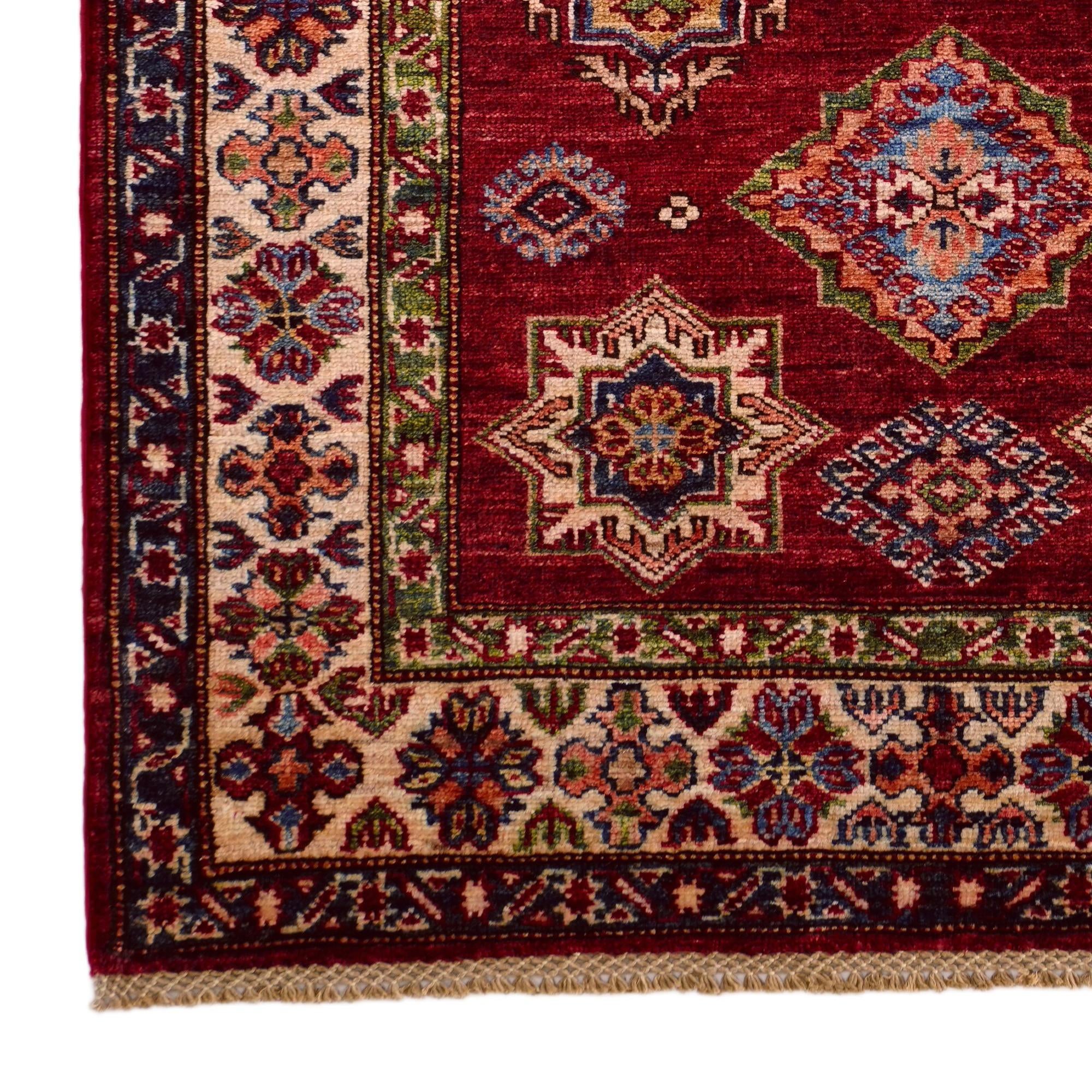 3' 5 x 4' 11 Hand Knotted Kazak Rug