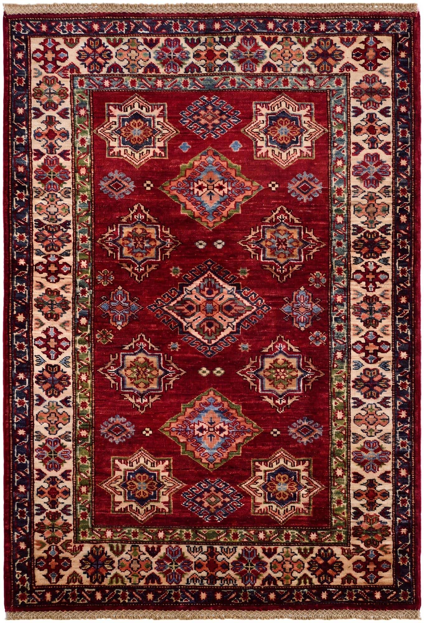 3' 5 x 4' 11 Hand Knotted Kazak Rug