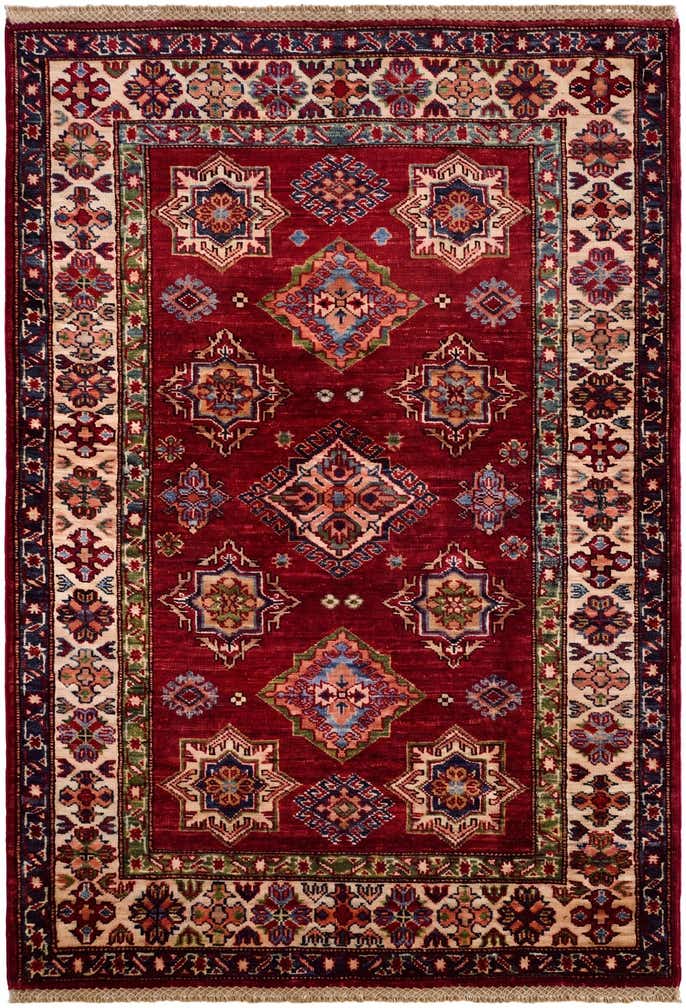 3' 5 x 4' 11 Hand Knotted Kazak Rug