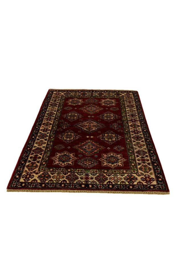 Detail image of 3' 4 x 5' 3 Hand Knotted Kazak Rug