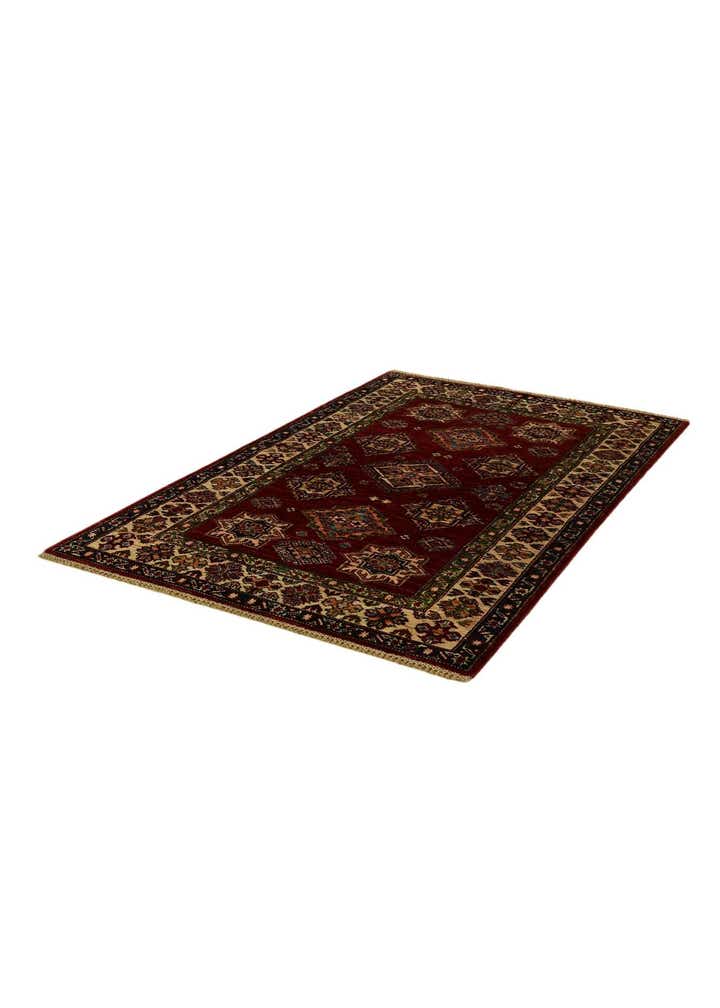 3' 4 x 5' 3 Hand Knotted Kazak Rug