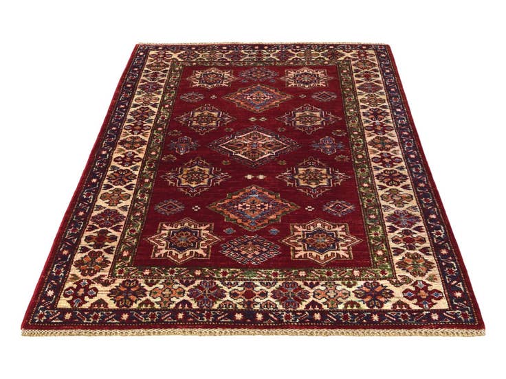 Detail image of 3' 4 x 5' 3 Hand Knotted Kazak Rug