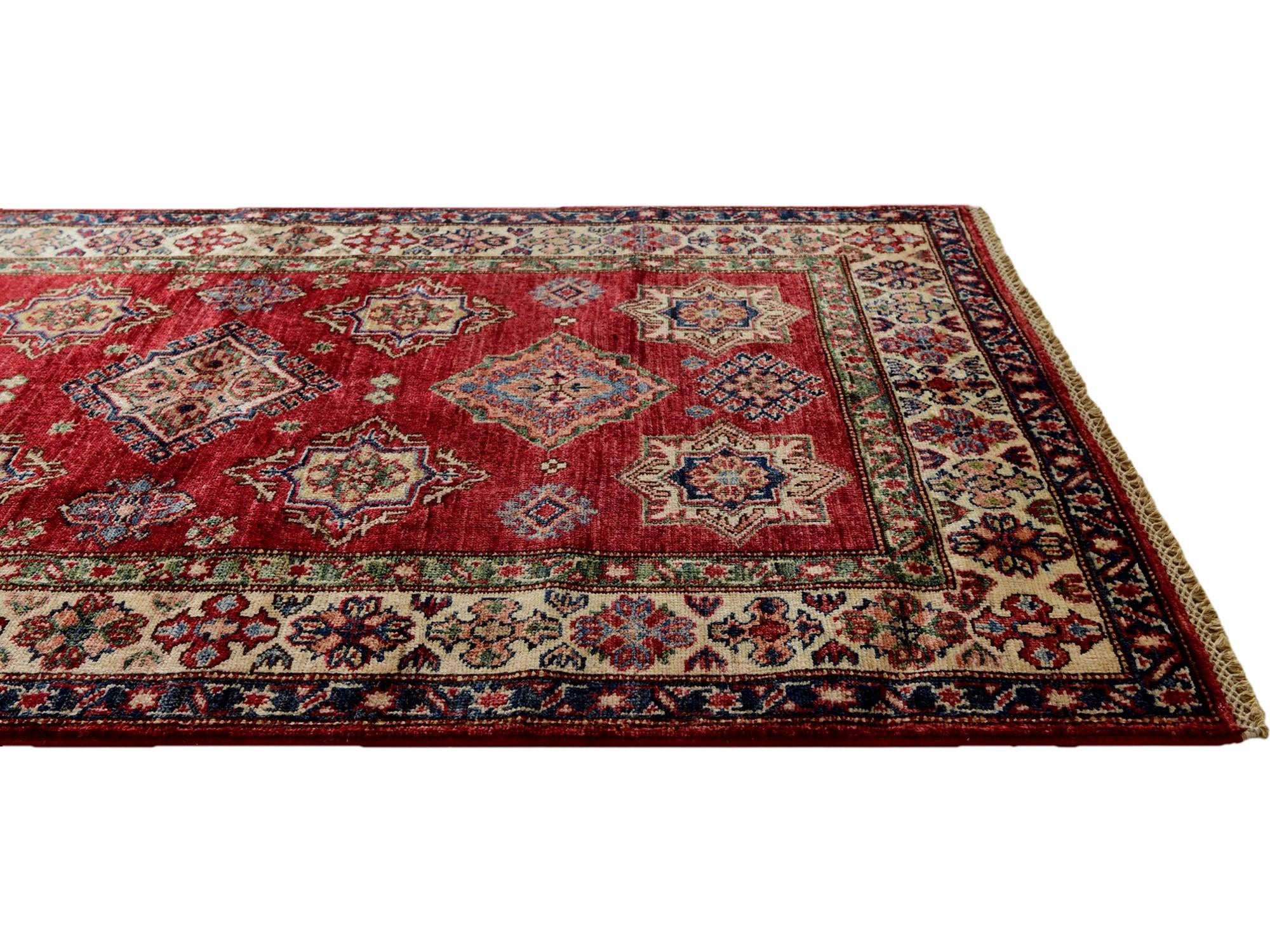 3' 4 x 5' 3 Hand Knotted Kazak Rug