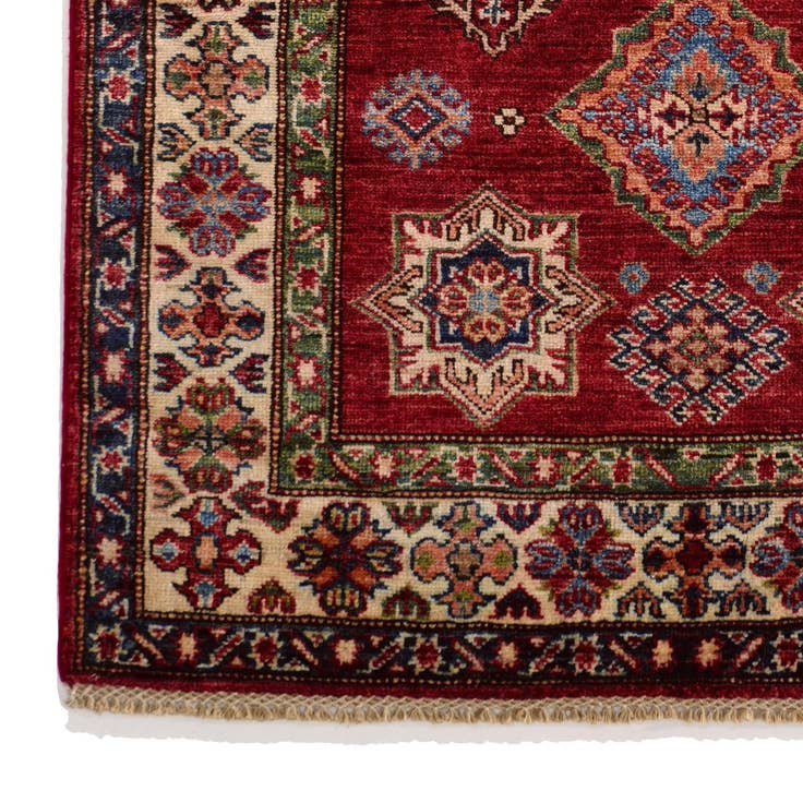 Detail image of 3' 4 x 5' 3 Hand Knotted Kazak Rug