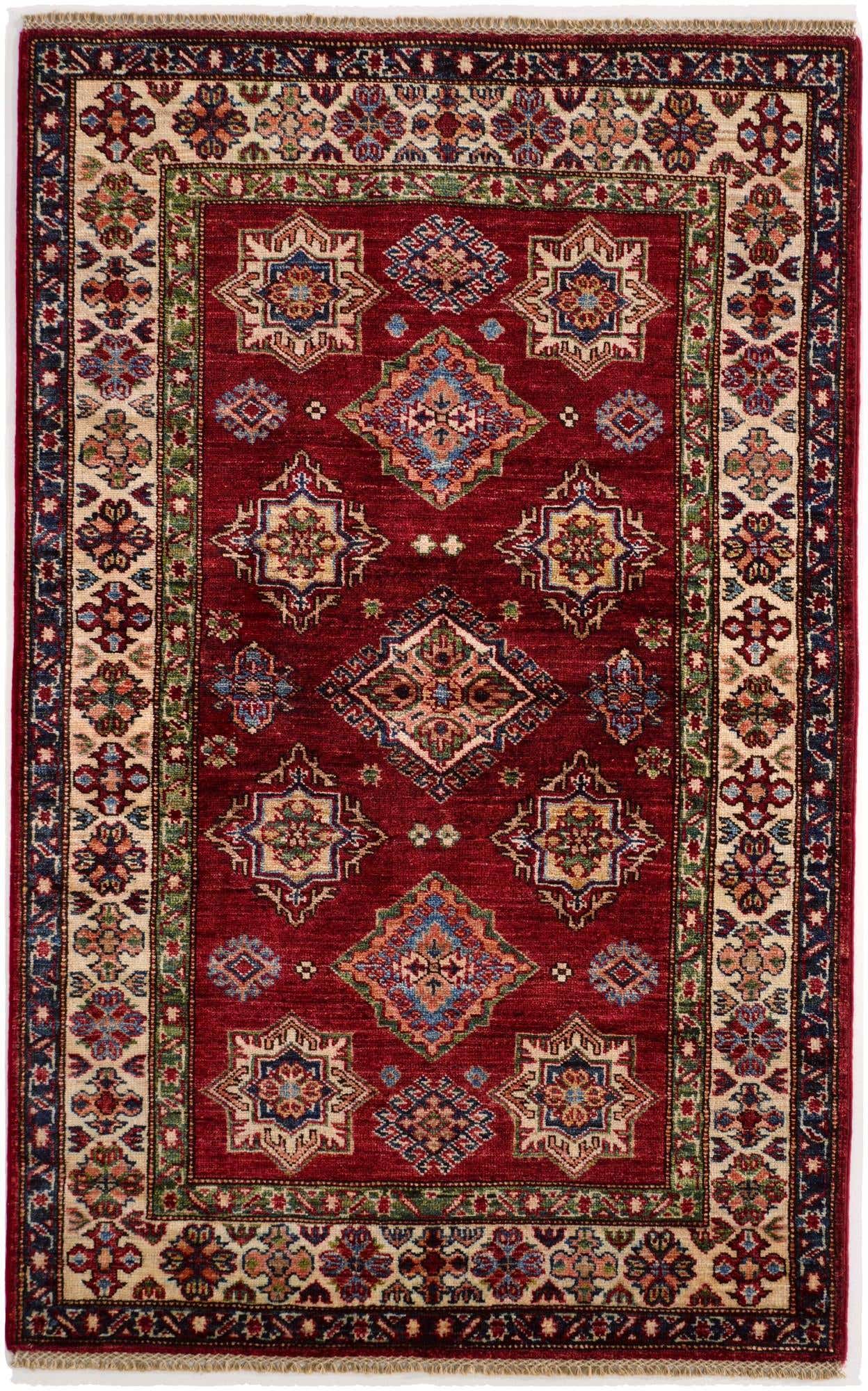 3' 4 x 5' 3 Hand Knotted Kazak Rug