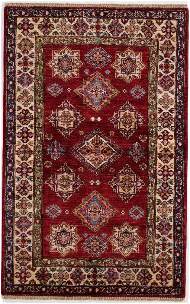 3' 4 x 5' 3 Hand Knotted Kazak Rug