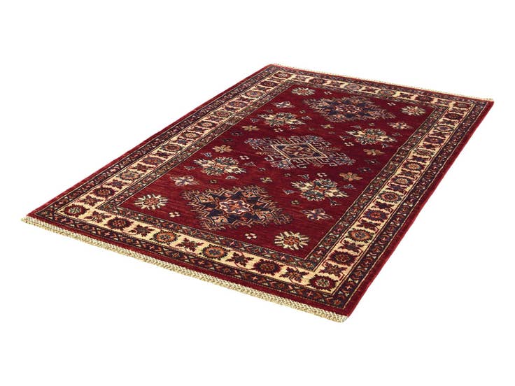 Detail image of 3' 4 x 5' 3 Hand Knotted Kazak Rug