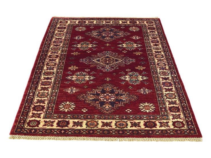 Detail image of 3' 4 x 5' 3 Hand Knotted Kazak Rug
