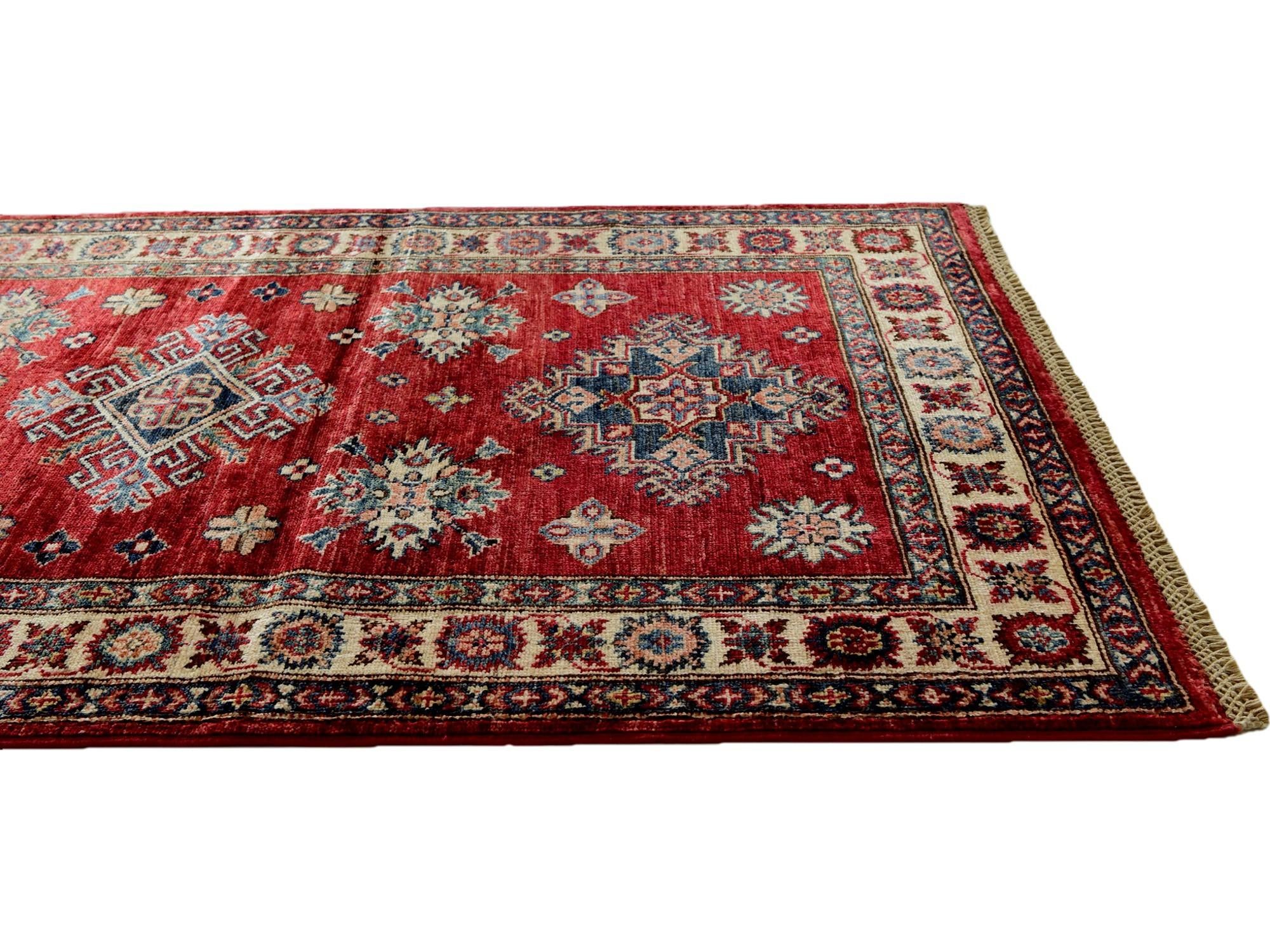 3' 4 x 5' 3 Hand Knotted Kazak Rug