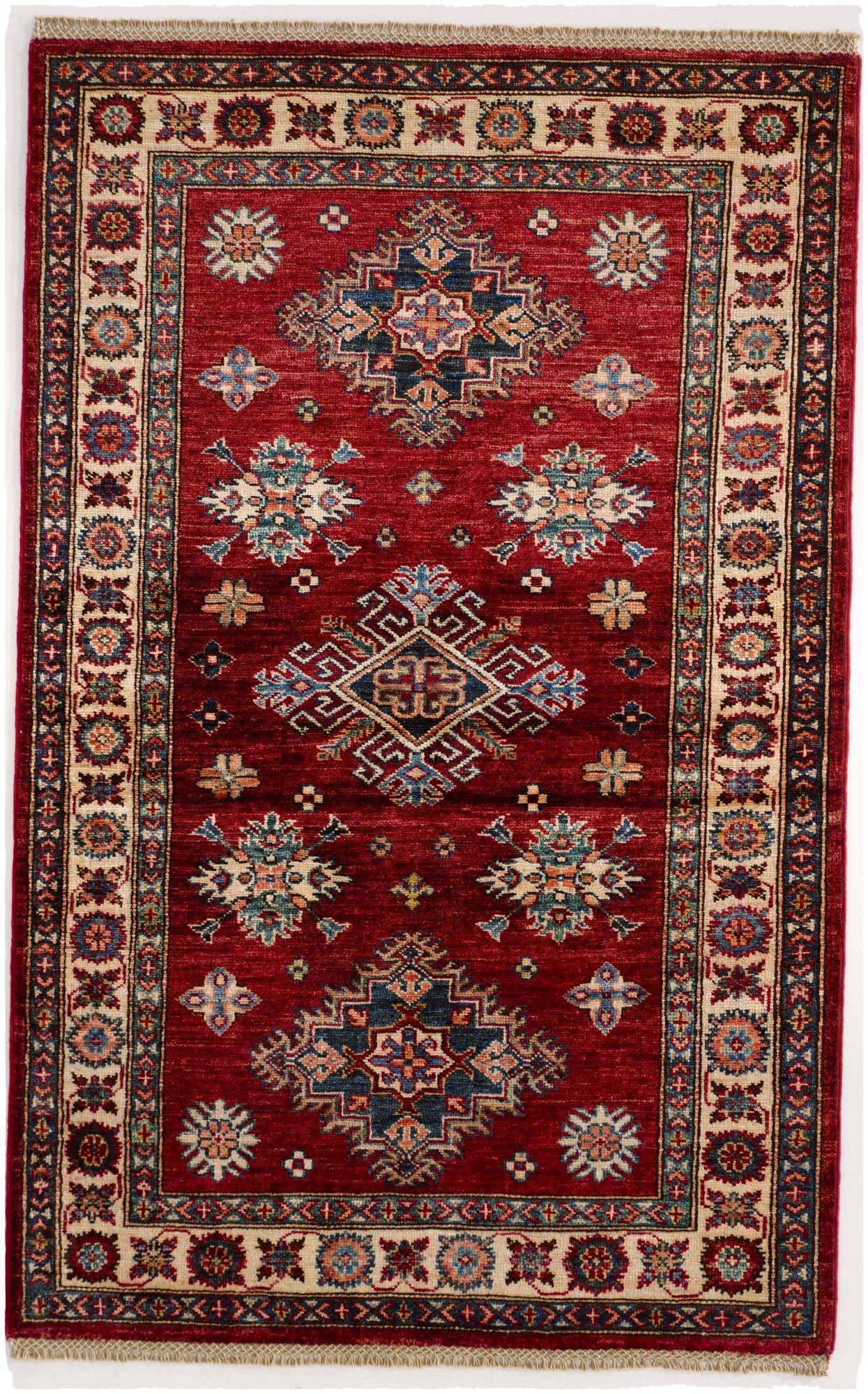 3' 4 x 5' 3 Hand Knotted Kazak Rug