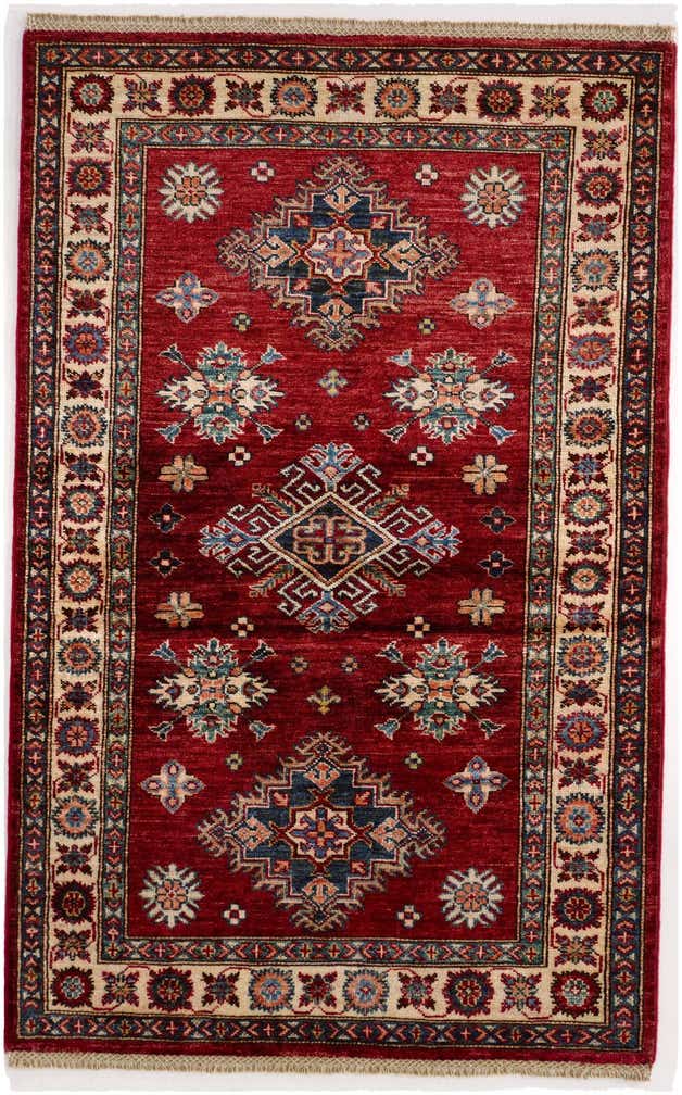 3' 4 x 5' 3 Hand Knotted Kazak Rug