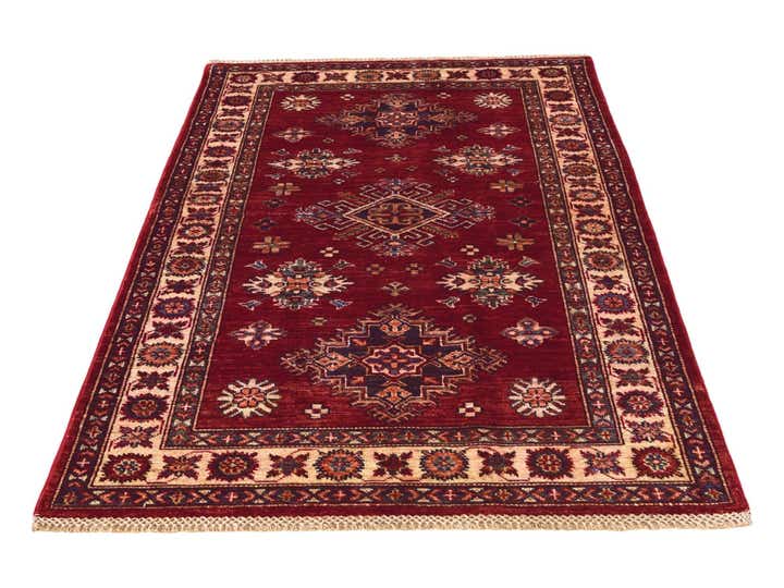 3' 2 x 5' 2 Hand Knotted Kazak Rug