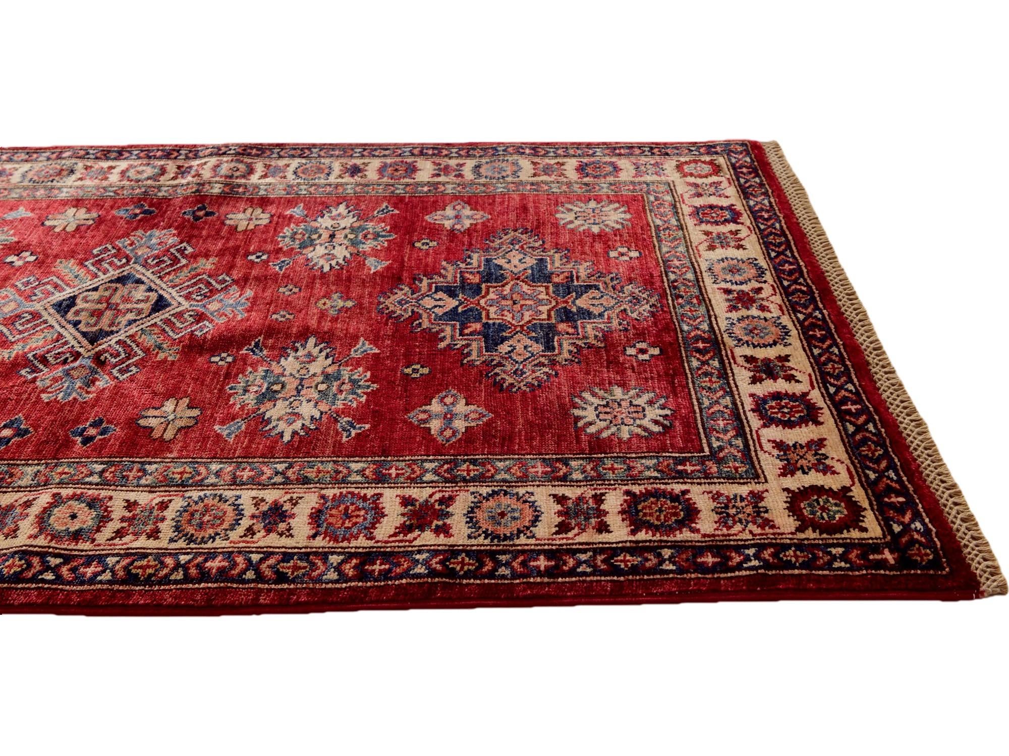 3' 2 x 5' 2 Hand Knotted Kazak Rug